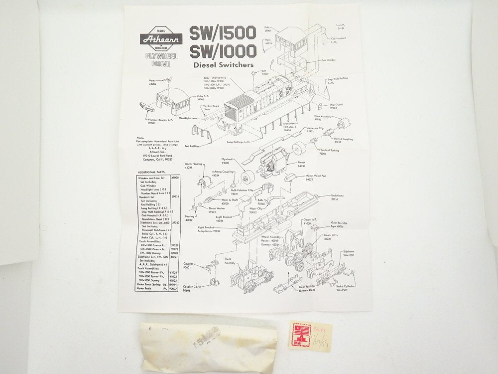 アサーン Athern 天賞堂取扱い 鉄道模型 3932 1250 2062 6010 箱付き 4点 セット J ♪