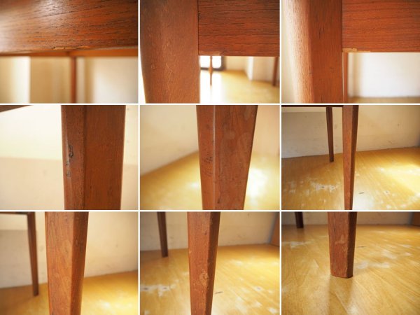 デンマーク ビンテージ チーク材 エクステンションダイニングテーブル Teak Extension dining table DENMARK 北欧 ★