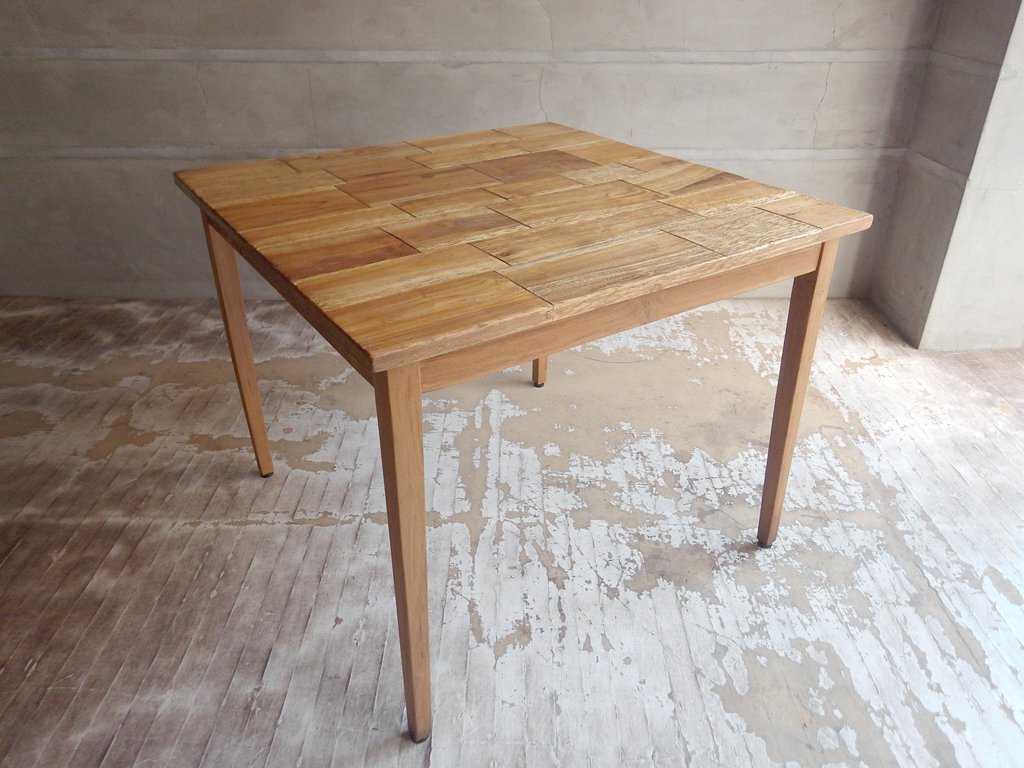 オールドメゾン old maison ブリックステーブル Bricks Table 古材 チーク材 ダイニングテーブル W90 ♪ – TOKYO  RECYCLE imption