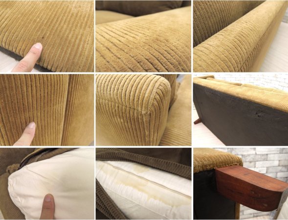 トラックファニチャー TRUCK FURNITURE FK ソファ 3人掛け FK SOFA 3-SEATER ウォールナット無垢材 コーデュロイ ●