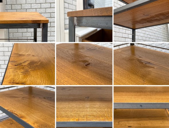 トラックファニチャー TRUCK FURNITURE AGシェルフ × AG ボックス 21杯 オーダーサイズ w71cm オープンシェルフ ナラ材 アイアン インダストリアル ■