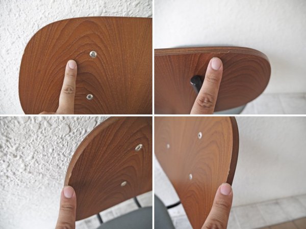 グラフ graf プランクトンチェア Plankton chair H ダイニングチェア チーク材×スチール脚 ファブリックシート ポルトグレー インダストリアルデザイン B ◇