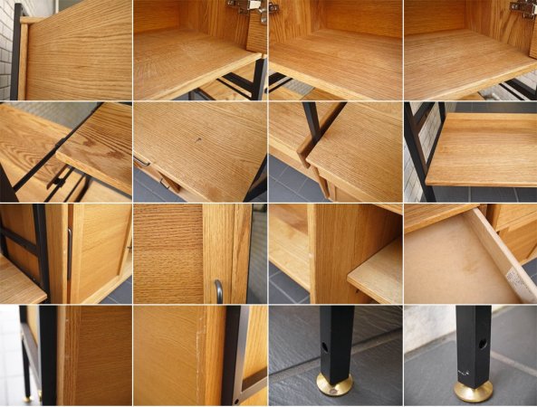 モモナチュラル Momo natural ユニット キッチンボード UNIT KD BOARD オーク材 STEEL PROP オーダーメイド 現行品 定価¥244,620 ■