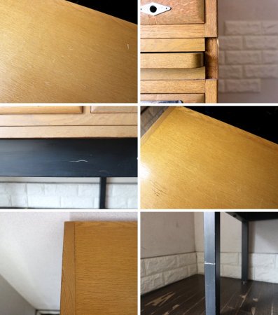 伊藤伊 Itoi ビンテージ カードケース キャビネット チェスト 図書館家具 引き出し収納 ナラ無垢材 オーク材 5列6段 抽斗30杯 仕分け天板&スライド仕切り付 木味 レトロ 店舗什器 ◎