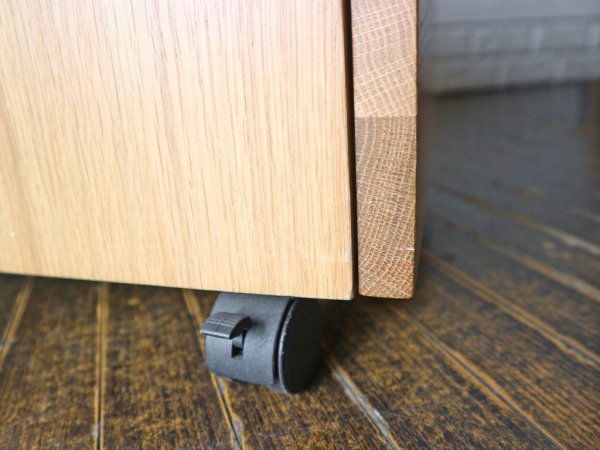 無印良品 MUJI オーク材 デスクワゴン 袖机 ナチュラル キャスター付き A ◎