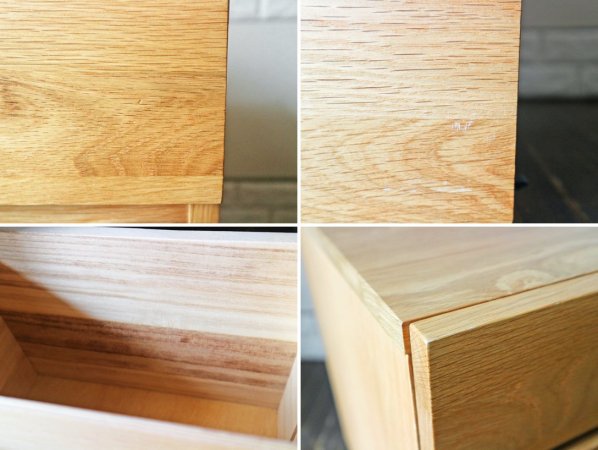 無印良品 MUJI オーク材 デスクワゴン 袖机 ナチュラル キャスター付き B ◎