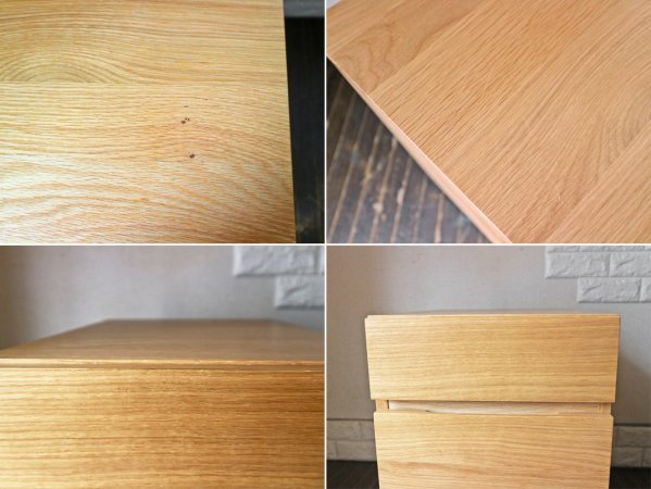 無印良品 MUJI オーク材 デスクワゴン 袖机 ナチュラル キャスター付き 説明書付き C ◎