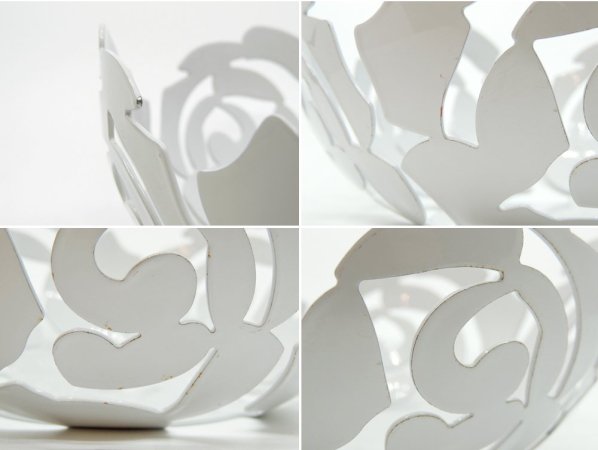 アレッシー ALESSI ラ・ローザ LA ROSA フルーツホルダー スチール製 ボウル Sサイズ LPWK Emma Silvestris ライトグレー ●