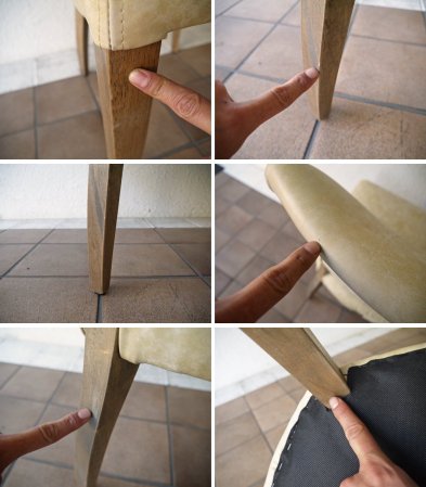 ハロ HALO ミミチェア MIMI CHAIR ダイニングチェア ウェザードオーク ティノシーキャメル ヴィンテージビアンコ 牛革 英国 ◇