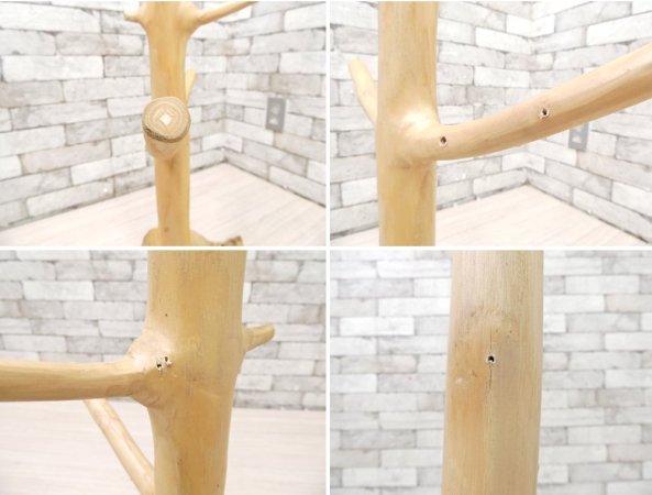 ジャパニーズモダン Japanese modern 無垢材 コートハンガー コートスタンド ツリー型 A ●