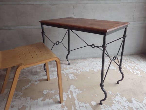 シーシャムウッド SHEESHAM WOOD サイドテーブル ウッド×アイアン インダストリアル♪