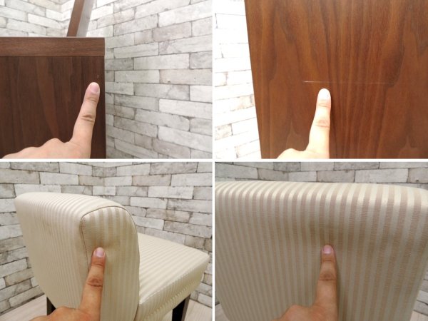 イデー IDEE e.a.u DRESSER エアウ ドレッサー ウォールナット材 & ローバックチェア LOW BACK CHAIR ドレッサーチェア ●