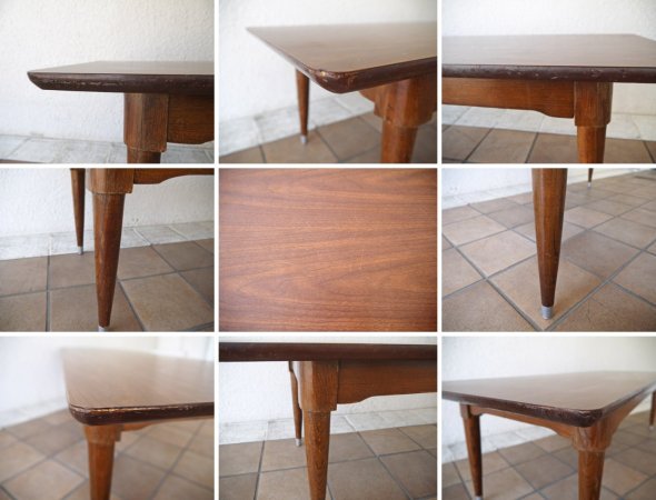バートンファニチャー BARTON FURNITURE ローテーブル コーヒーテーブル デコラトップ USビンテージ 米軍家具 ミッドセンチュリー P.F.S.購入 ◇