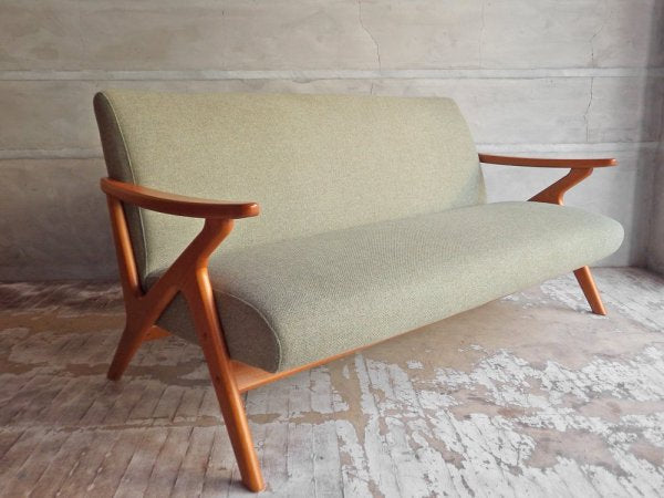 ウニコ unico ファイブ FIVE 2.5シーター ソファ グリーン ファブリック 北欧スタイル 廃盤 ♪