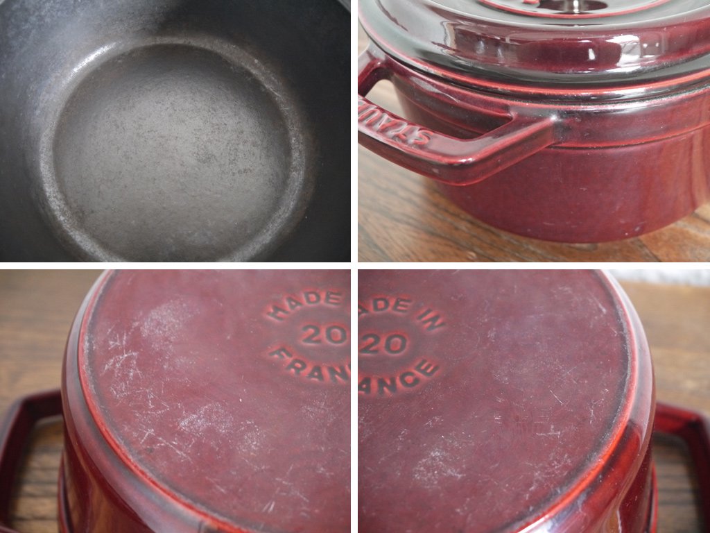 ストウブ STAUB ピコ ココット ラウンド 20cm 両手鍋 ホーロー鍋 グレナディンレッド ◇