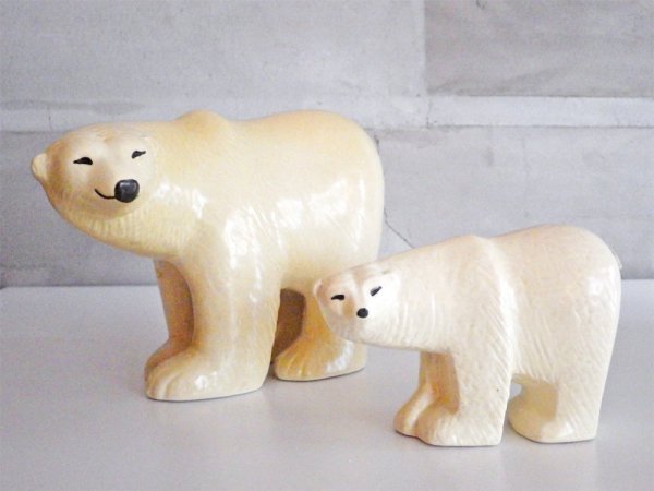 リサラーソン Lisa Larson スカンセン ポーラーベア Skansen Polar bear 復刻 オブジェ 置物 北欧雑貨 小 ♪