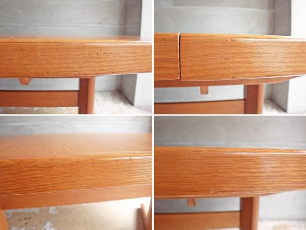 日進木工 NISSIN グロウ GROW ( Natural Brown ) 伸張式 EX エクステンション ダイニングテーブル オーバル オーク材 定価242,000円 ♪