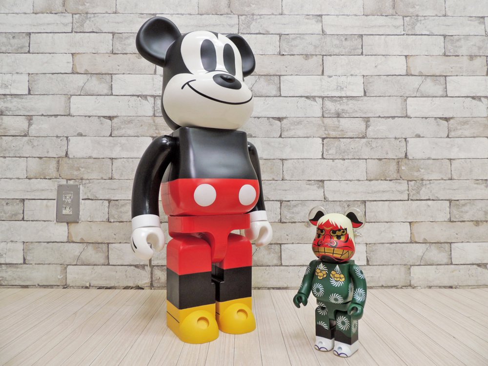 メディコムトイ MEDICOM TOY ベアブリック BE@R BRICK 1000% ミッキーマウス Mickey Mouse ディズニー Disney 高71cm 初期型 2009年 希少 ●