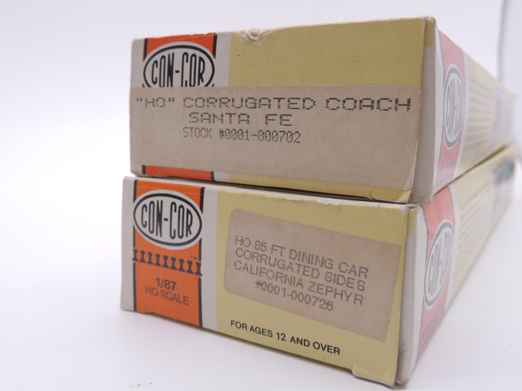 コンコー CON-COR サンタフェ SANTA FE & カルフォルニア CALIFORNIA ZEPHYR 2両セット HOゲージ 箱付 部品未開封 鉄道模型 ●