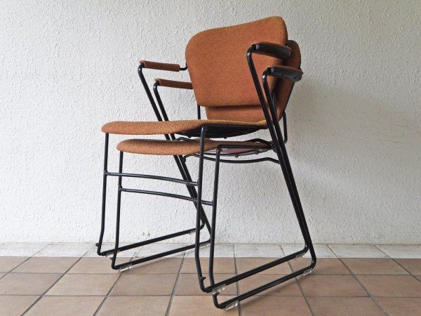 Krueger International ペリー スタッキングチェア Perry Chair ハーフアームチェア USヴィンテージ チャールズ O. ペリー デザイン B ◇