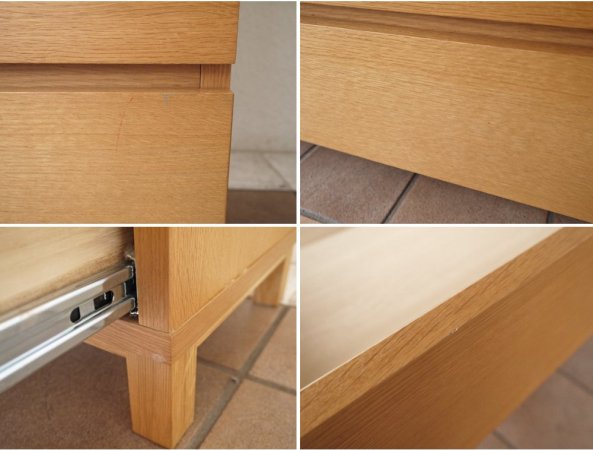 無印良品 MUJI 木製チェスト 4段 タモ材突板 フルオープン シンプルモダンデザイン ナチュラル 廃盤 ◇