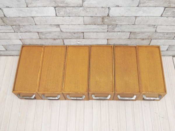 トラックファニチャー TRUCK Furniture エージーボックス AG ボックス Sサイズ 6個セット オーク無垢材 箱型収納 ハンドル&ネームプレート付 A ●