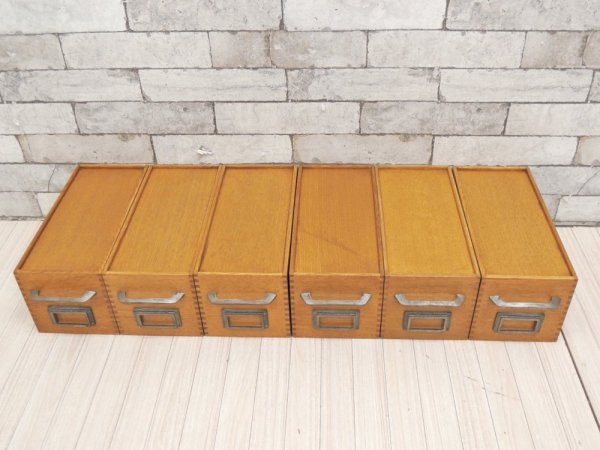トラックファニチャー TRUCK Furniture エージーボックス AG ボックス Sサイズ 6個セット オーク無垢材 箱型収納 ハンドル&ネームプレート付 B ●