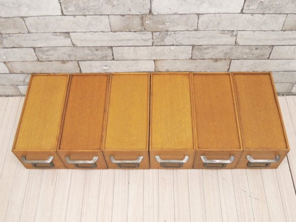 トラックファニチャー TRUCK Furniture エージーボックス AG ボックス Sサイズ 6個セット オーク無垢材 箱型収納 ハンドル&ネームプレート付 C ●