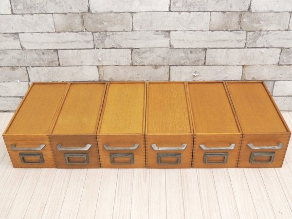 トラックファニチャー TRUCK Furniture エージーボックス AG ボックス Sサイズ 6個セット オーク無垢材 箱型収納 ハンドル&ネームプレート付 D ●
