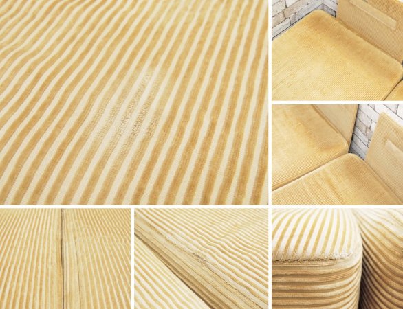 トラックファニチャー TRUCK FURNITURE ラウンジソファ 3シーター LOUNGE SOFA 3-SEATER 3人掛け コーデュロイ ウォールナット無垢材 定価:¥381,400- ●