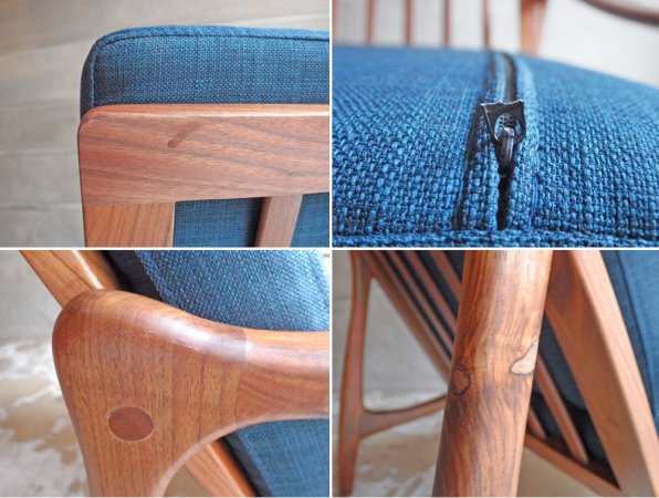 ノードソファ nordo sofa No.711 アームチェア フレデリック・カイザー Fredrik Kayser ウォールナット材 リプロダクト ♪