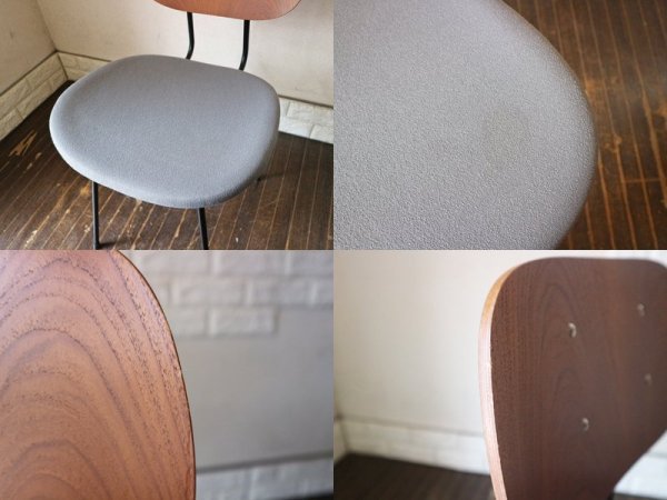 グラフ graf プランクトンチェア Plankton chair チーク材 アイアン ダイニングチェア ボルトグレー ファブリックシート B ◎