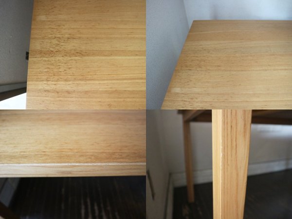 無印良品 MUJI タモ材 無垢集成材 ダイニングテーブル ナチュラル 幅140cm 廃盤 希少 ◎