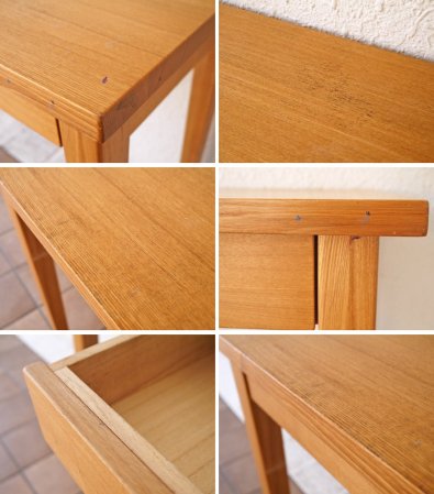 無印良品 MUJI タモ無垢材 パーソナルデスク 幅80cm 廃番 ◇