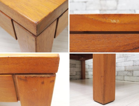 スキャンティーク SCANTEAK コニスカ KONISKA センターテーブル チーク材 W120 定価¥61,600- ●