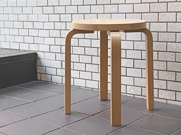 アルテック artek スツール E60 4本脚 バーチ材 アルヴァ・アアルト フィンランド 北欧家具 ■