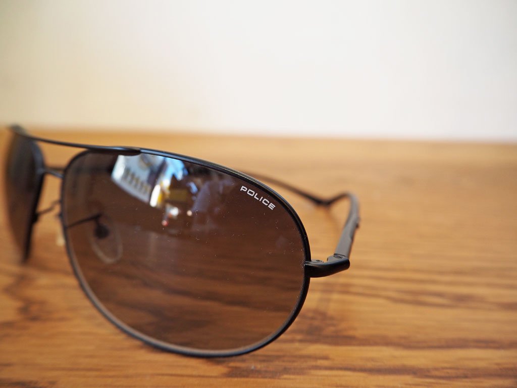 ポリス POLICE サングラス Sunglasses S8691G Col531 67ロ14 ブラックフレーム グラデーションレンズ ティアドロップ ★