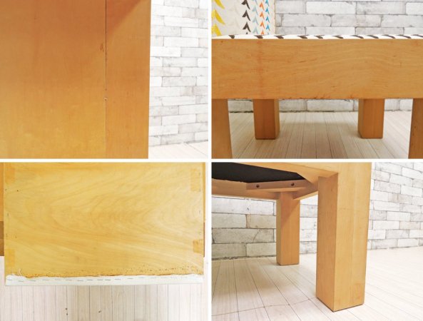 ミナペルホネン mina perhonen ジラフチェア giraffe chair メープル材 × bird bird ファブリック ダイニングチェア ガラス瓶付き 皆川明 希少 ●