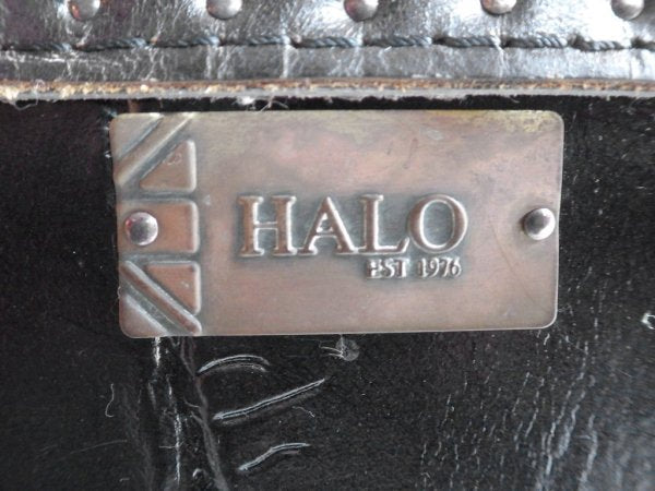 ハロ HALO スラブ SLAB スモール コーヒーテーブル SMALL COFFEE TABLE ローテーブル デスク ブラック 牛革 クロコ型押し ♪