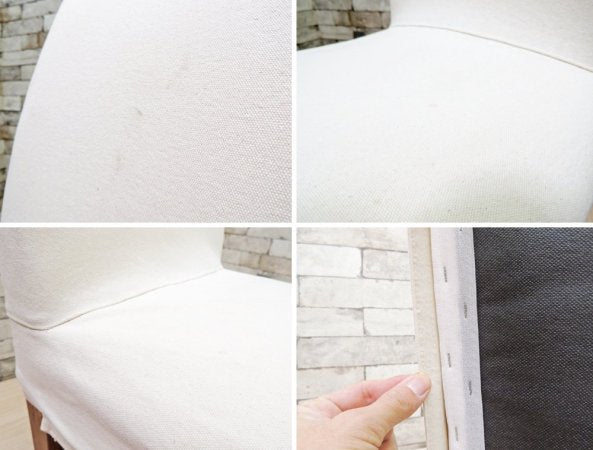 無印良品 MUJI ダイニングチェア 2脚セット ファブリックシート カバーリング 帆布カバー × ウォールナット脚 シンプル ナチュラルデザイン 定価合計:29,580円●