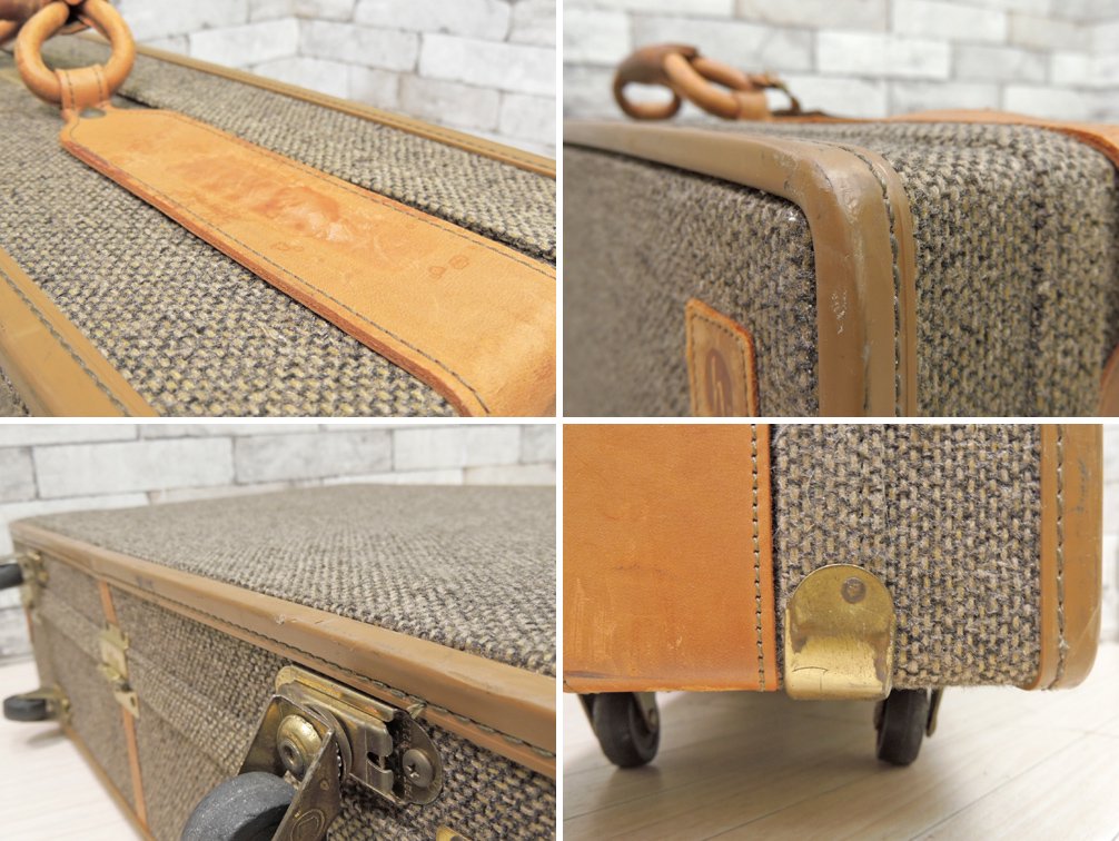 ハートマン hartmann ツイードベルティング TWEED BELTING トラベルバッグ Travel Bag トランク キャスター付 アメリカンビンテージ US Vintage ●