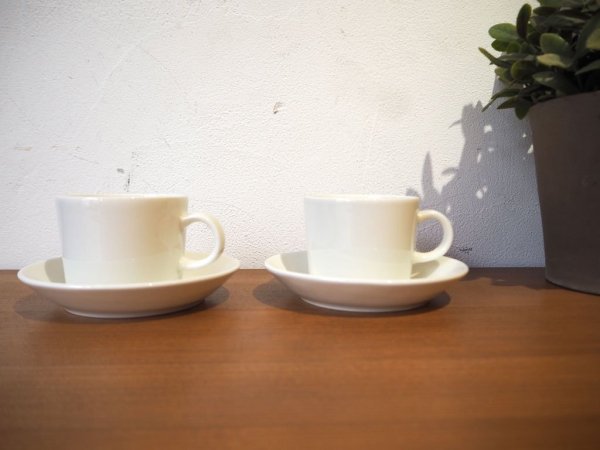 イッタラ iittala ティーマ TEEMA カップ&ソーサー 150ml ホワイト 2客組 旧ロゴ カイ フランク Kaj Franck デザイン ★