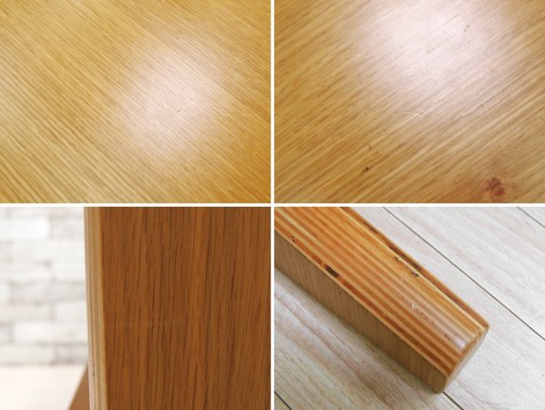 無印良品 MUJI リビングでもダイニングでもつかえる テーブル オーク材 W130cm シンプル ナチュラルデザイン ●
