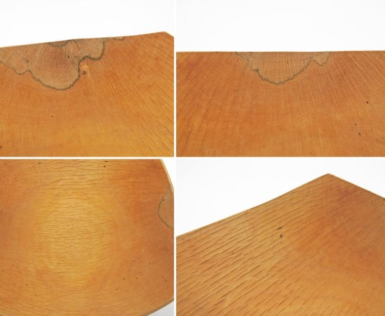 須田二郎 樫無垢材 木の器 鉢 ボウル W22cm 現代作家 木工家 ●