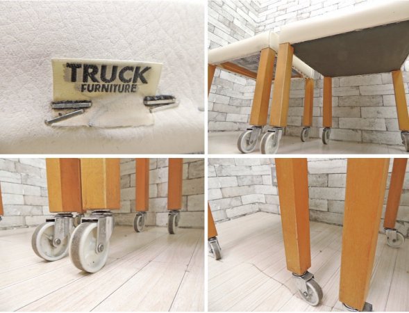トラックファニチャー TRUCK FURNITURE ミランダチェア MIRANDA CHAIR ダイニングチェア ビニールレザー キャスター付き 2脚セット 定価1脚¥37,000- ●