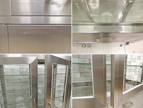 インダストリアル 医療用 ステンレス ケビント ドクターキャビネット 戸棚 飾り棚 店舗什器 ●