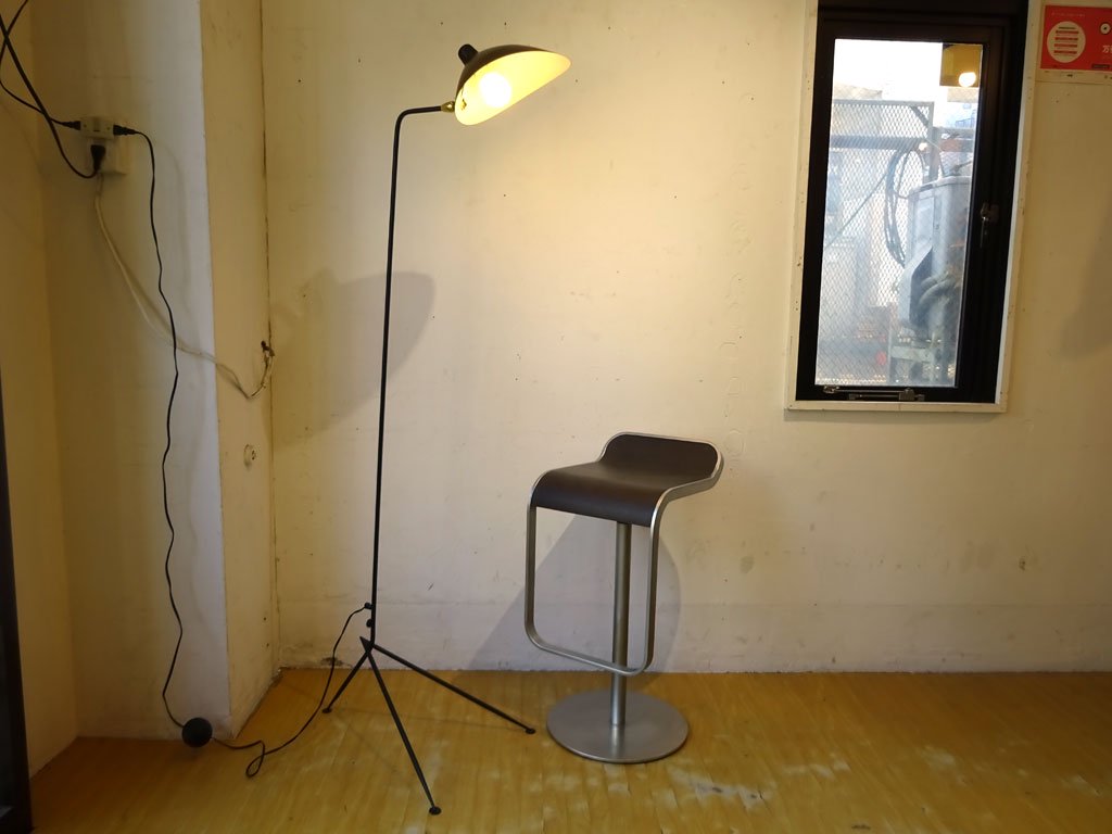ランパデール アン ルミエール LAMPADAIRE 1 LUMIERE セルジュ ムーユ Serge Mouille デザイン 1灯タイプ ブラック リプロダクト ★