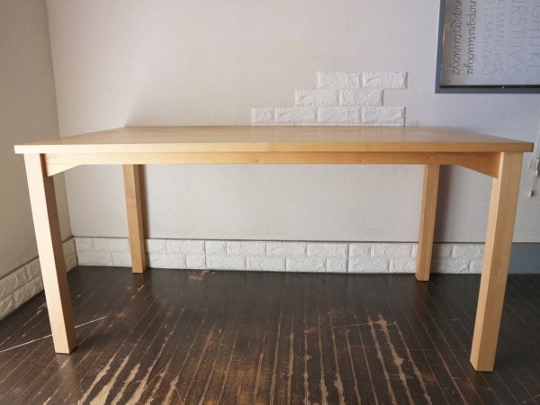 アクタス ACTUS ベベル BEVEL ダイニングテーブル アルダー無垢材 オイル仕上げ ナチュラル 廃番 定価¥86,900- ◎