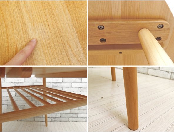 モモナチュラル MOMO natural モチャ MOCHA サークルテーブル 950 CIRCLE TABLE アルダー材 ダイニングテーブル 定価:約5.7万円 ●