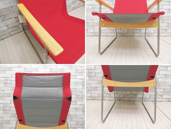 ホウトク HOUTOKU ニーチェア Nychair プレア Plair パーソナルチェア デッキチェア レッド 新居猛 定価:\23,800- ●
